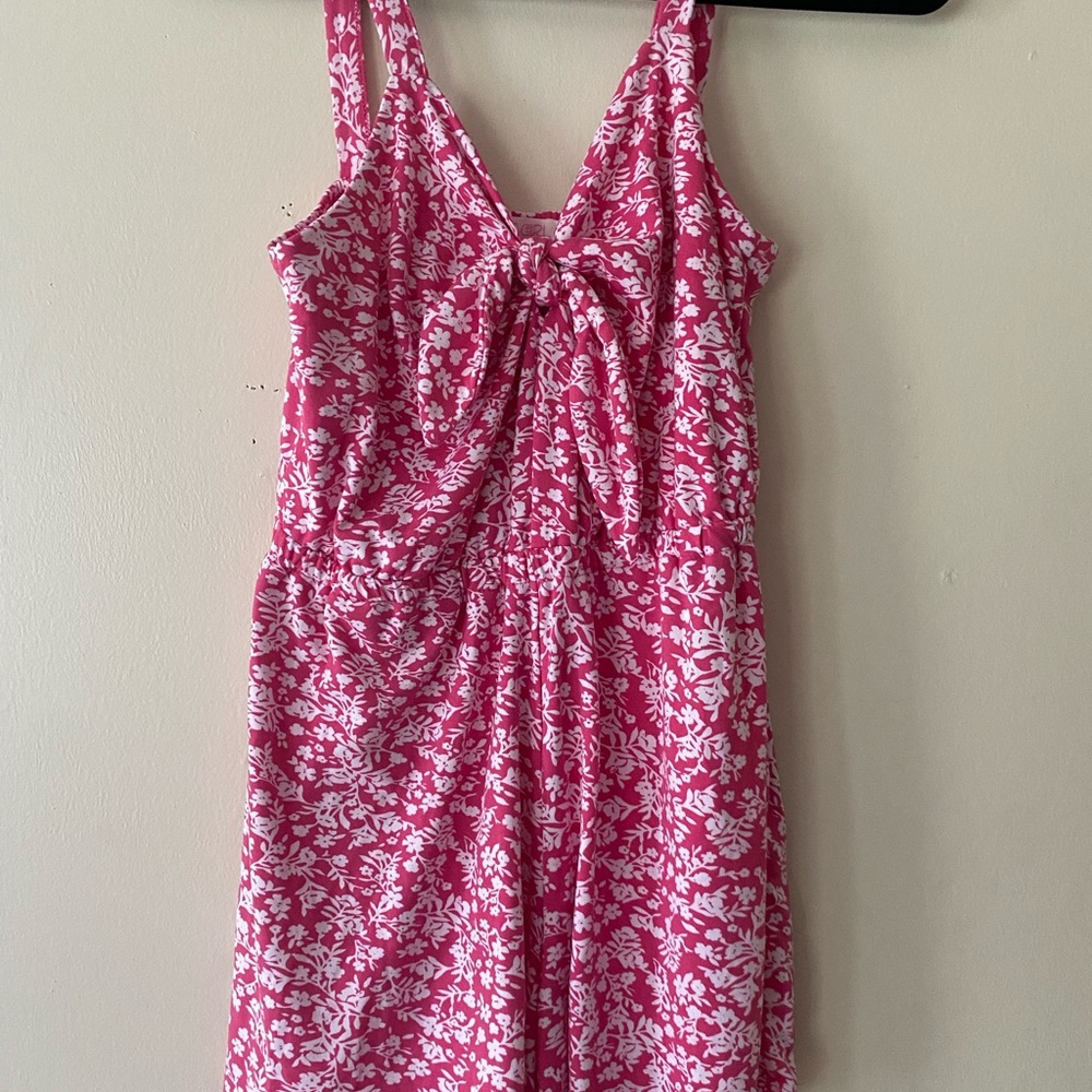 NWOT Pink and White Floral Romper